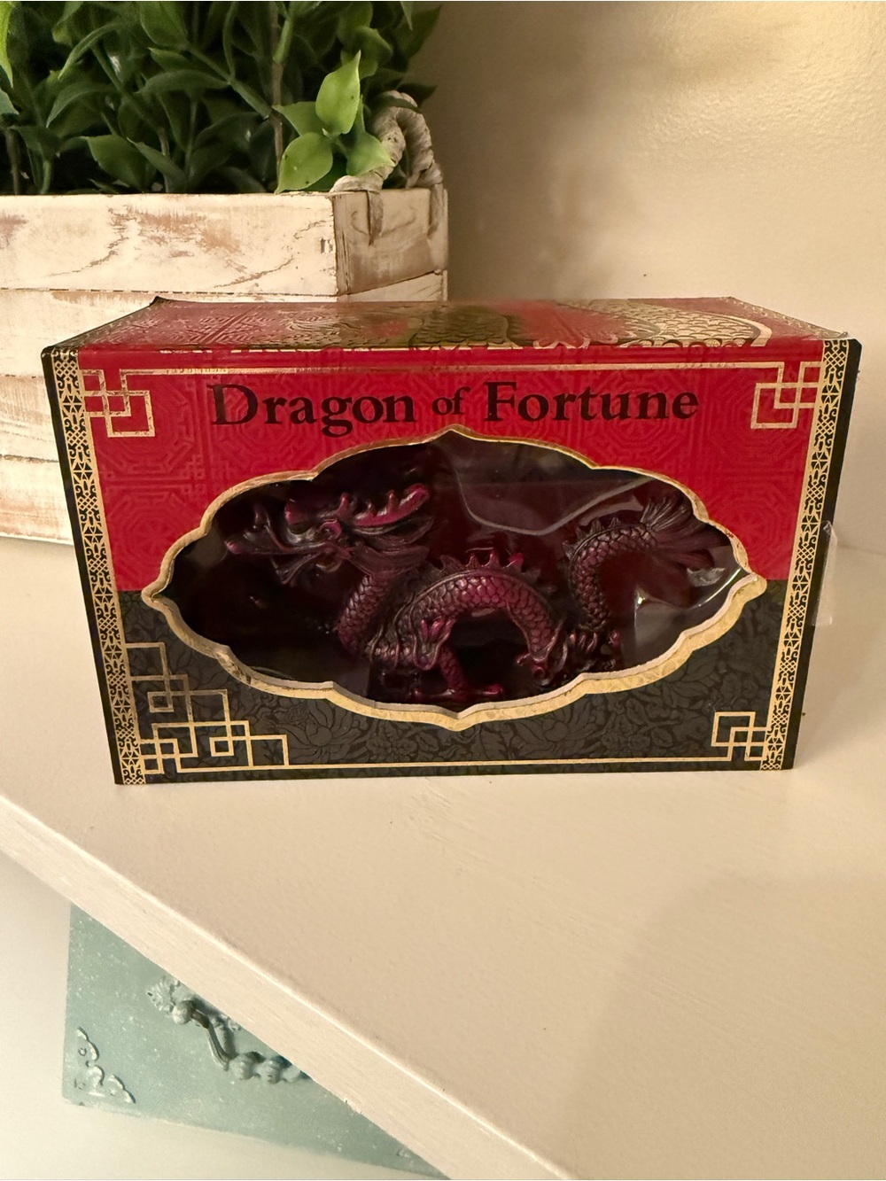 Dragon of Fortune Chinese Dragon Figurine Statue Running Press Boxed Good Luck
